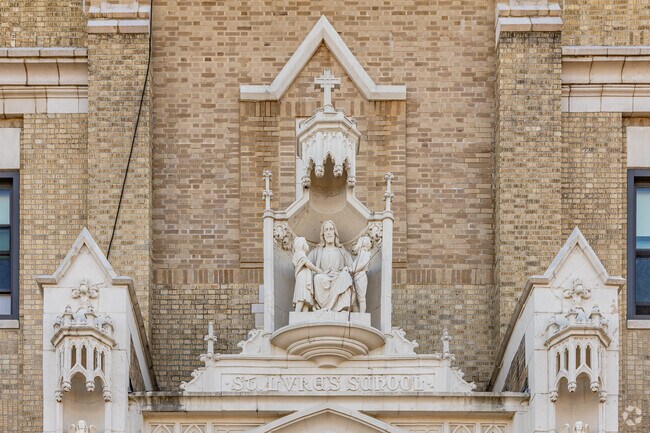 St. Lukes School has beautiful Christian architectural details.
