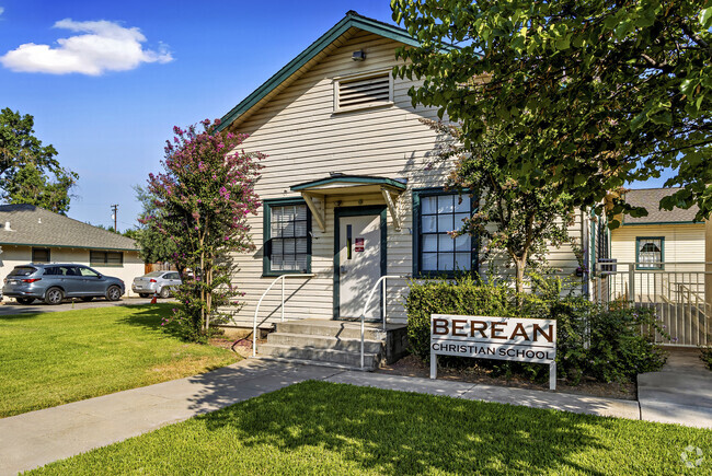 Berean Christian School in Patterson, Ca sits in a quiet neighborhood.