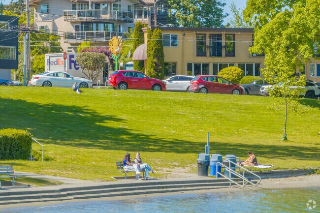 Sit on the water at Madison Park Beach for some fresh air just a few minutes from Denny Blaine.
