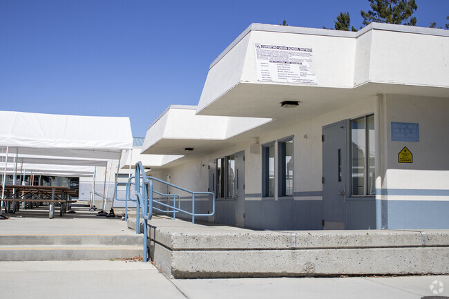 Side entrance to William Faria Elementary School in Calabazas, Cupertino CA.