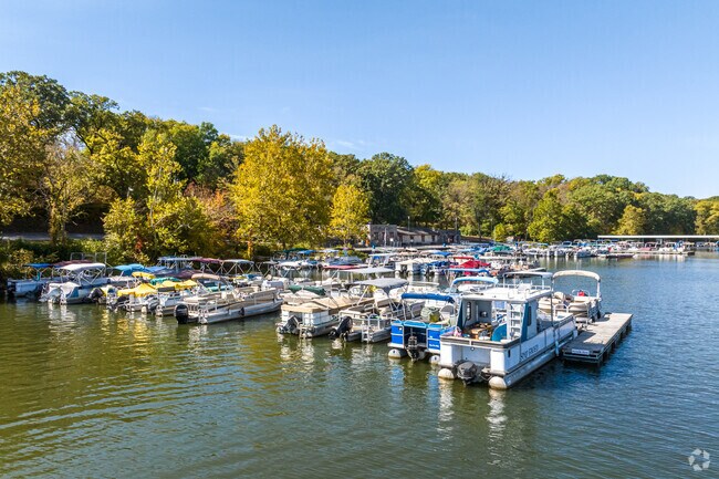 At Wyandotte County Lake Park, you can store your boat in the marina for a fair price.