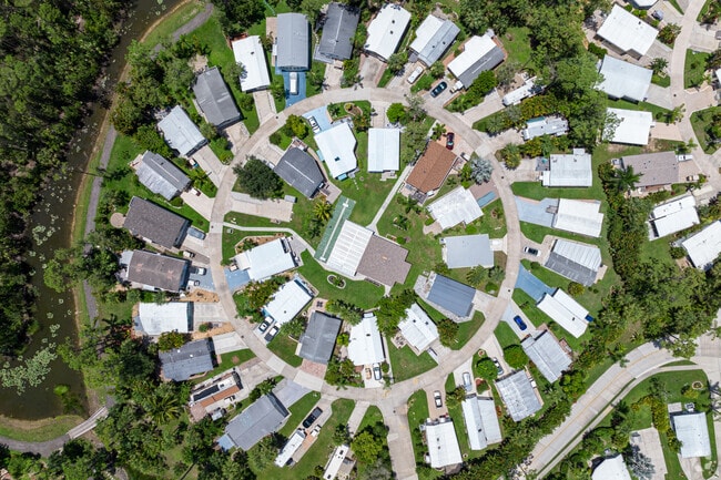The uniqueness of Corkscrew Woodlands can be seen from above.