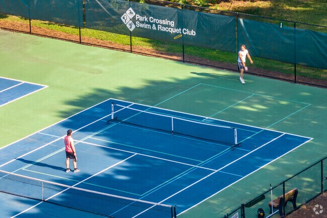 The Park Crossing Recreation Club has tennis and pickle ball courts.