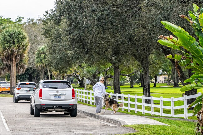 Dog owners frequent Timberlake parks with pet-friendly walking trails.