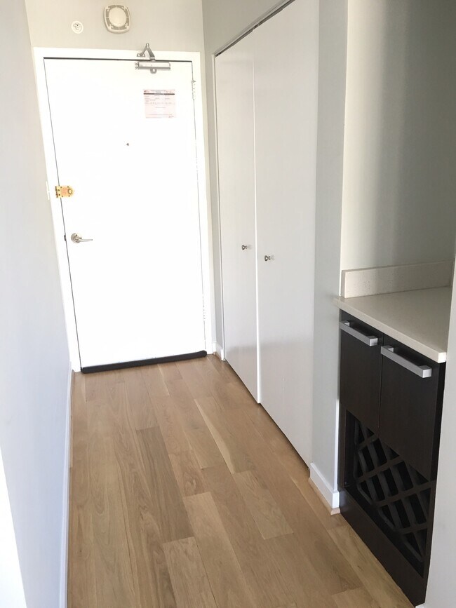 Entrance and wine rack