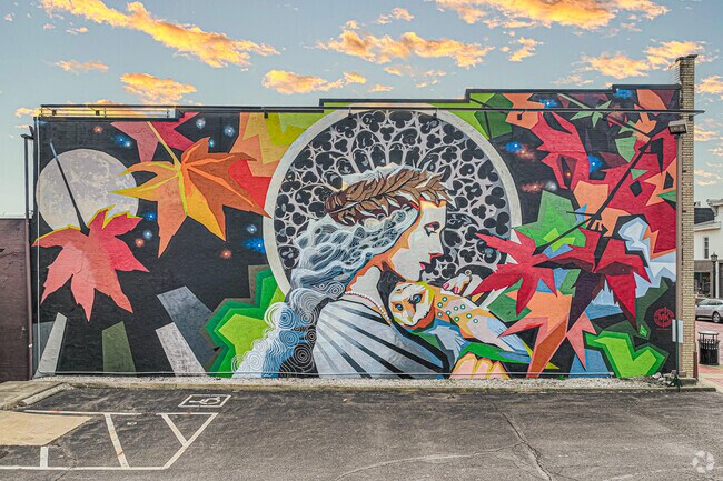 Matt Kress, a Minerva native, painted multiple vibrant murals across Minerva.