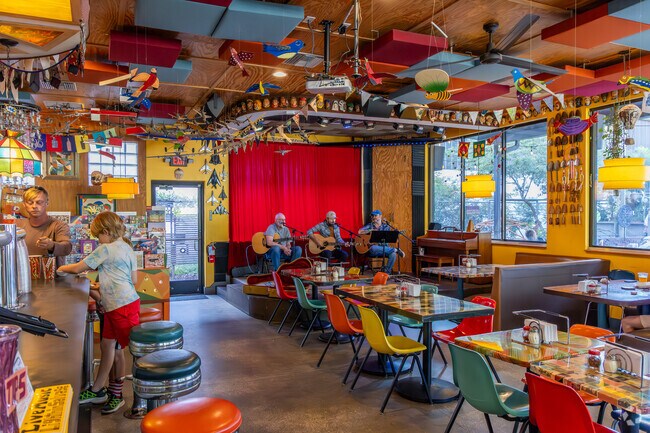 Satchel's Pizza has local music and crafts for kids in Northeast Neighbors.