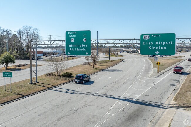 Jacksonville, NC is served by several highways such as US-17, NC-24 and US-258.