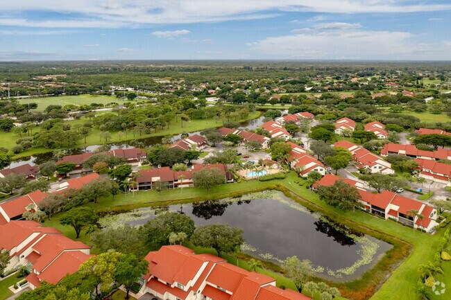 Colorful rooftops are common in the PGA Resort Community of Palm Beach Gardens, FL.