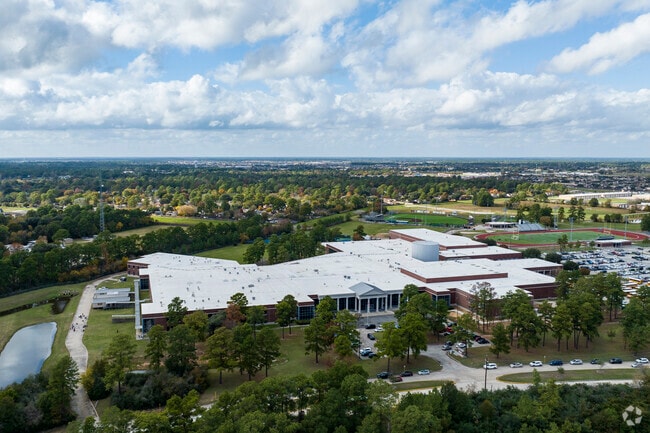 An aerial look of the the Klein Collins High School Campus.