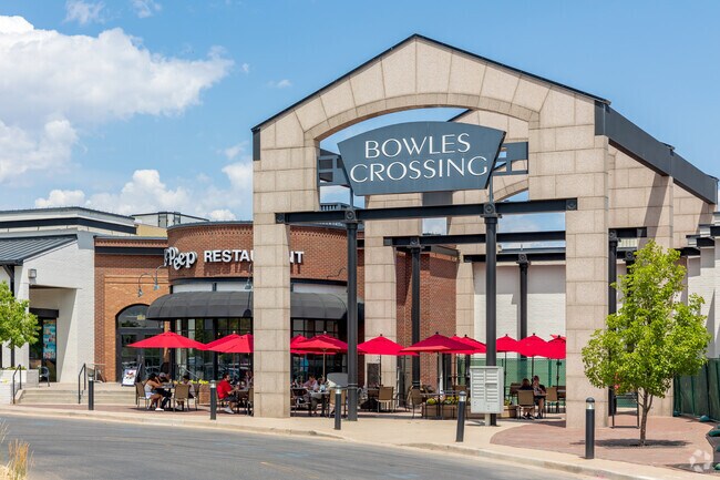 Bowles Crossing provides additional storefronts in a  walkable outdoor mall style.