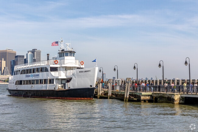 Visitors can take a ferry to Liberty Island from Liberty State Park in Jersey City.
