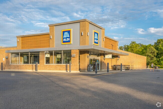 Aldi is one of several groceries stores along Gull Road, near Burke Acres.