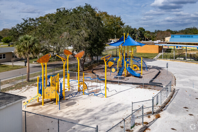 Kids love to play on the playground at Clermont Elementary School located in Clermont.