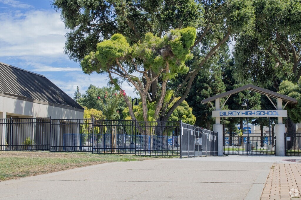 A wide shot for Gilroy High School