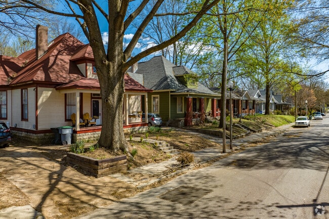 Shady, tree-lined streets give Cooper-Young its peaceful, friendly atmosphere.