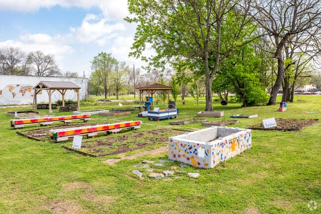 The Tuxedo Community Garden in Tuxedo, AL sits across from Holy Family Elementary School.
