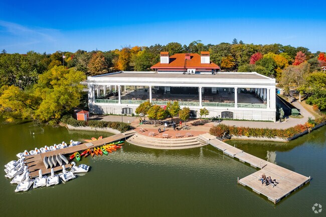 Como Park residents can rent a boat or dine at the restaurant at the Lakeside Pavilion.