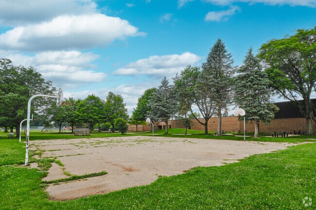 Estabrook Elementary also has two full basketball courts for older students to shoot hoops at.