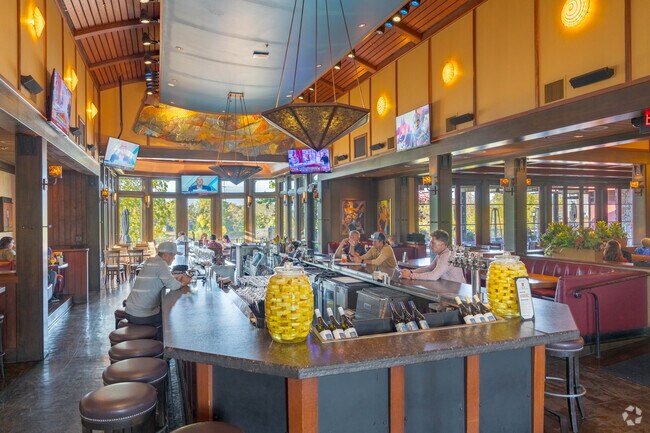 Enjoy some drinks after a long day at work or sit down for a nice meal at Redstone.