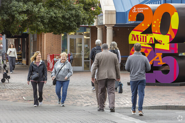 Shopping and Dining in Downtown Tempe is a short walk from Mitchell Park East.