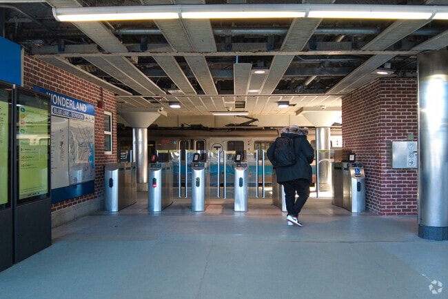 Hop on the Blue Line from the Wonderland Station near West Revere.