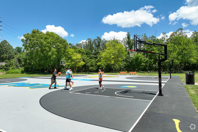 Residents of Mapleton Fall Creek can gather to shoot hoops with friends on a sunny day.