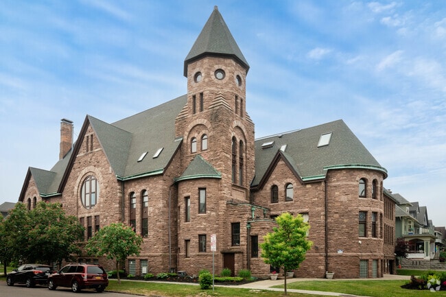 This church in Elmwood Bryant has been converted to apartments.