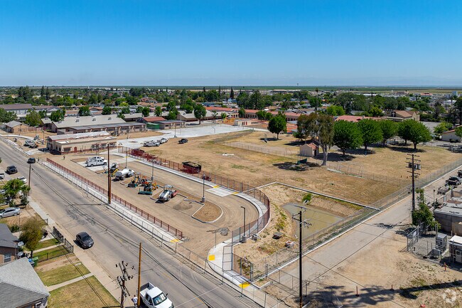 Karl F Clemens Elementary offers a sprawling campus when viewed from above.