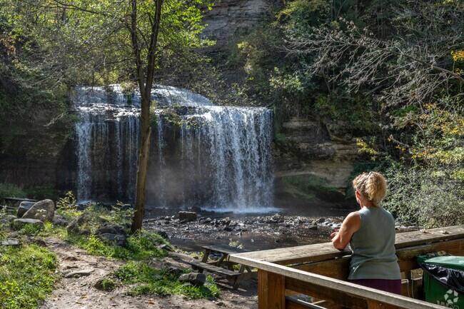 People come from all around to take in the sight of Cascade Falls.