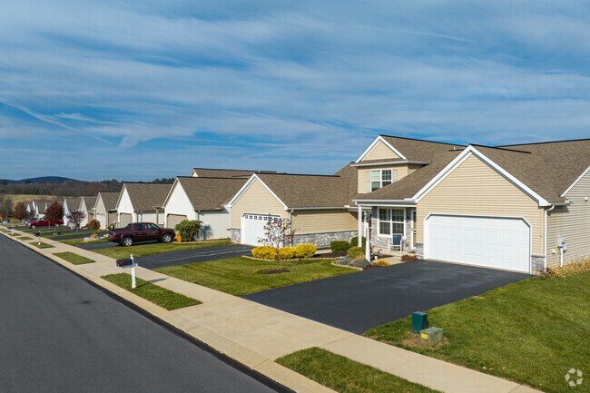 Rows of ranch duplex homes can be found in laid back neighborhoods in Newberry Township.