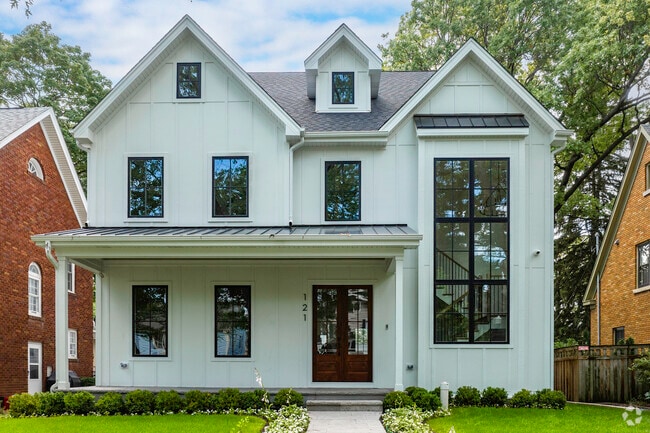 Luxury new homes featuring modern farmhouse architecture can be had in East Naperville.