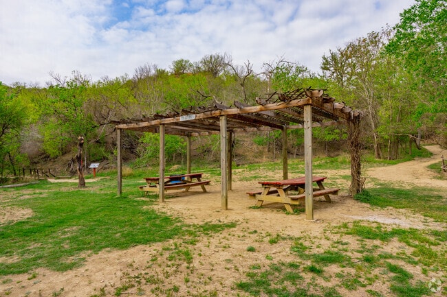 Eagle Scout Tables at trailhead