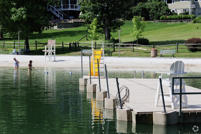 Residents enjoy a dip at Stirling Lake in Long Hill, NJ.