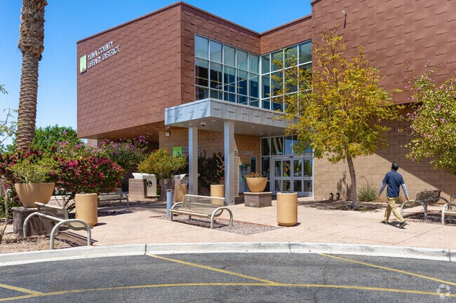 Located near Las Casitas, the Yuma County Main Library invites residents to explore books, tech, and community events in one dynamic space.