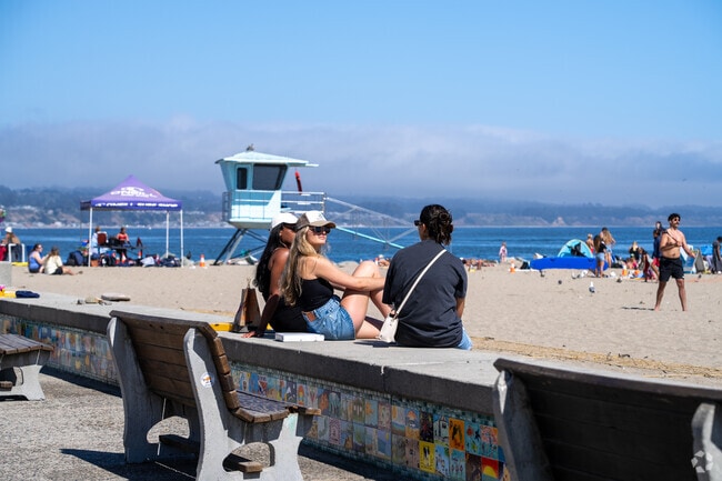 Ben Lomond locals unwind at nearby Santa Cruz beaches, where sunny skies, surf, and seaside murals offer the perfect coastal retreat just minutes from the redwoods.