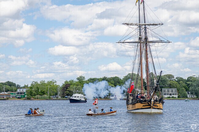 Enjoy the annual re-enactment of the Chestertown Tea Party in Chestertown, MD.