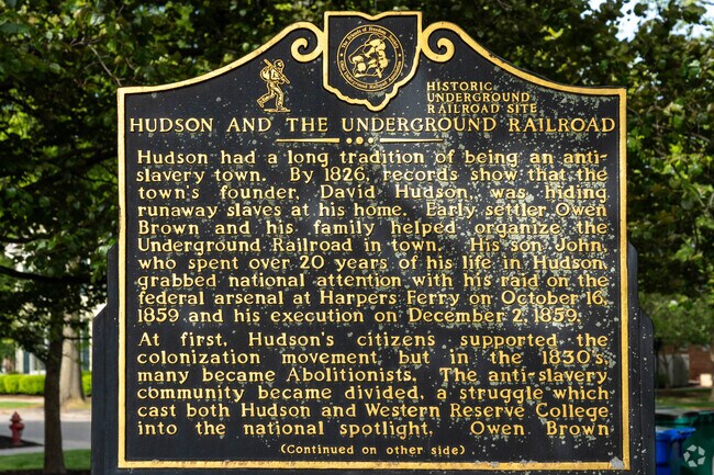 Hudson has a rich history in the Underground Railroad.