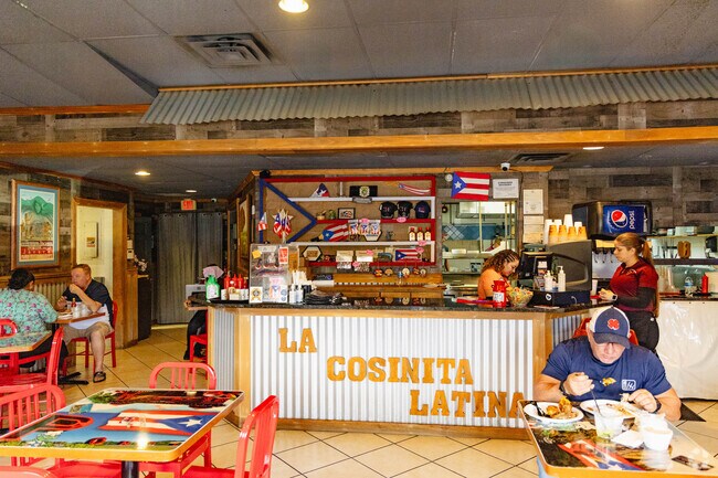 La Cosinita Latina is a family-owned Puerto Rican restaurant in Palm Springs Village