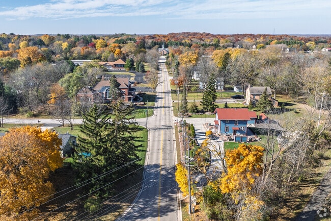 About an hour from Milwaukee, Wales boasts high rated schools and lower taxes.
