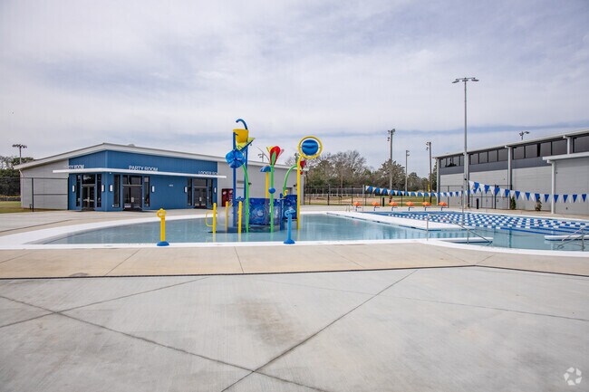 An olympic size pool and fun play area are just two of the attractions at the Enterprise Aquatic Center.
