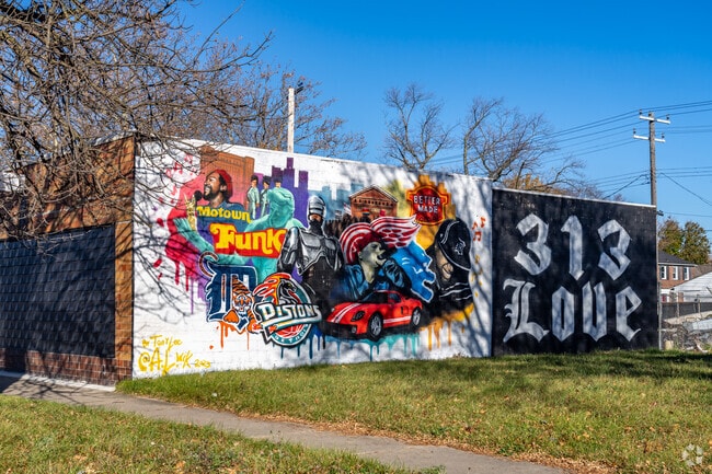 Murals painted by local artists are featured throughout Moross-Morang.