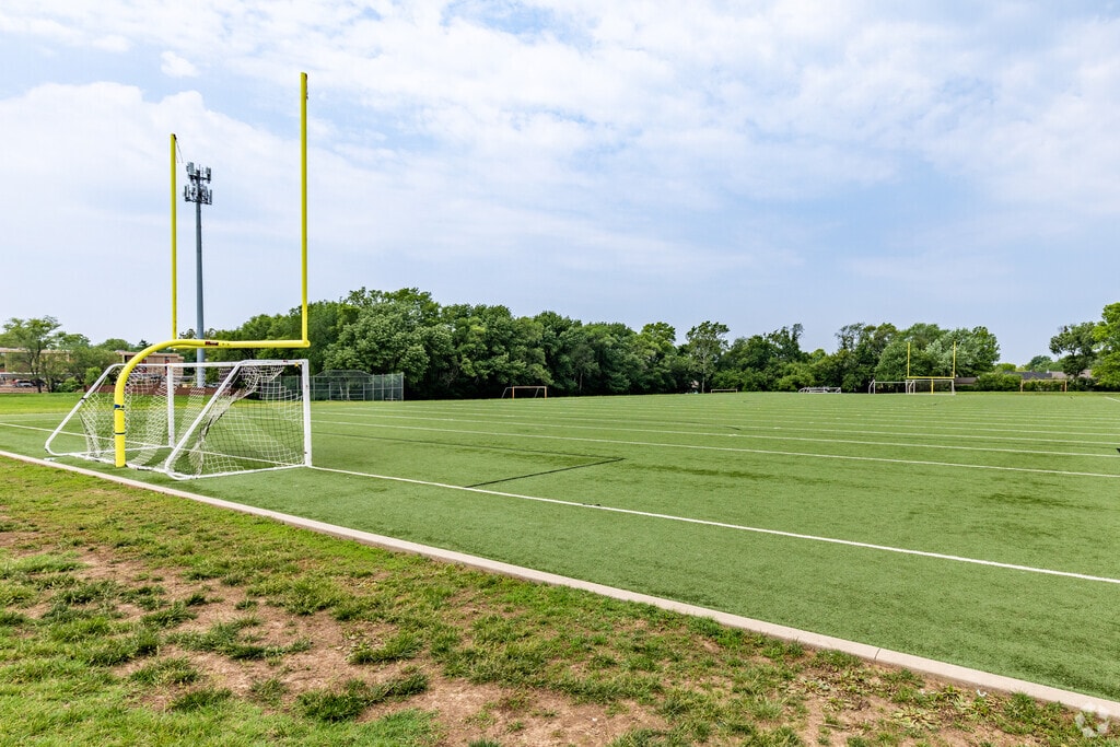 Trailridge Middle School in Lenexa offers students modern sports fields amenities.