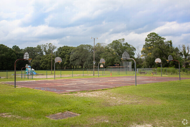 S.A Hull Elementary features basketball courts on campus.