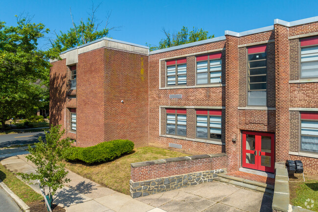 A side entrance at Johnson Elementary.