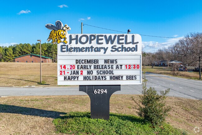 Hopewell Elementary School sign.