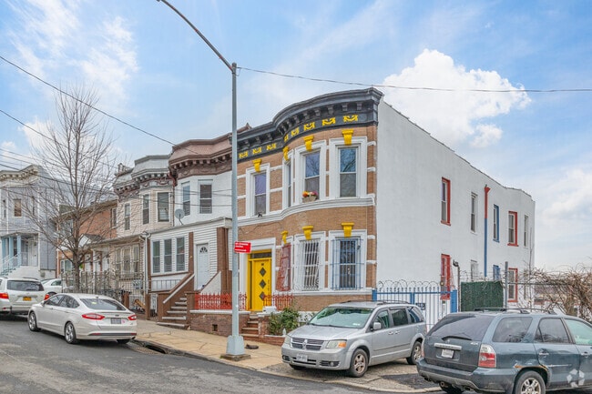 Low rise brownstone co-ops can be seen in Mount Hope.