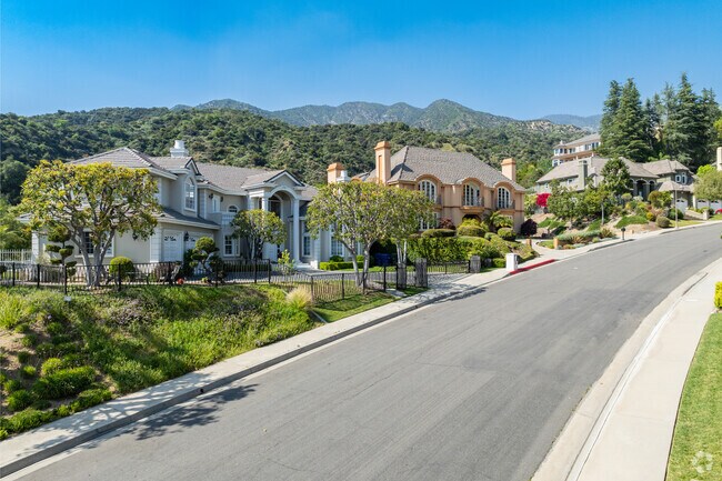 The hills of Monrovia are home to many large luxurious modern houses with acres of property.