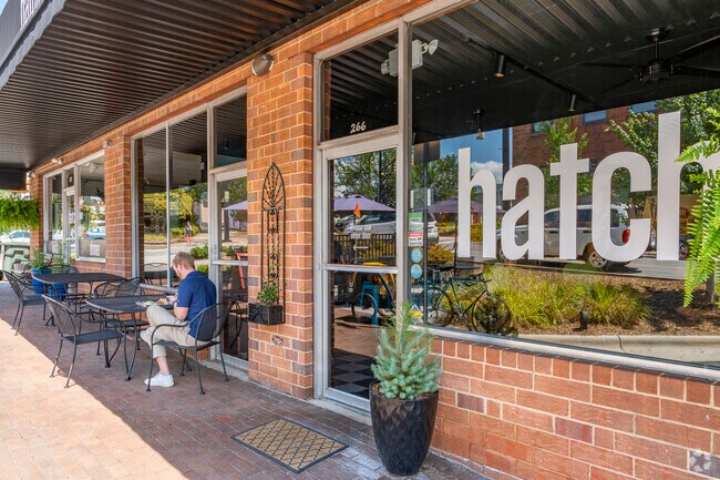 Locals of Ridgeview have easy access to downtown Hickory and  great restaurants like Hatch.