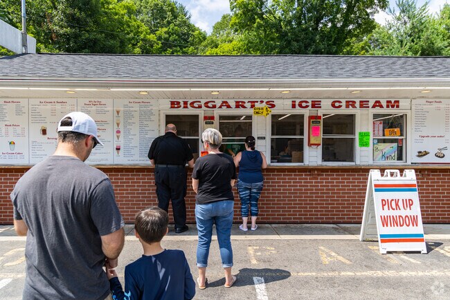Biggart's Ice Cream in East Parish is a popular spot on a hot summer day.
